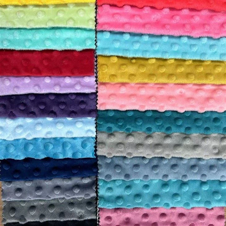 Colorful Minky Dot Fabric